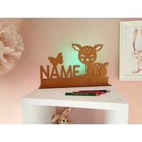 Kinder Geschenk Personalisiert Reh Namensschild von DoDoDeko
