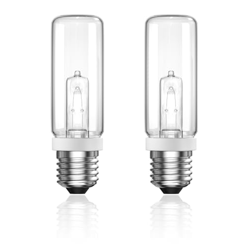 DoRight 120W E27 Röhrenförmige Halogenlampen Glühbirnen Warmweiß 2800K Dimmbar 1291 Lumen Halogen Leuchtmittel E27 Halogenlampen für Studio, Schlafzimmer, Wohnzimmer, Büro 230V 2er Pack von DoRight