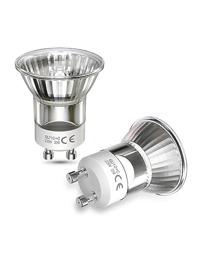 DoRight 35W GU10 Halogen Birnen, MR11 Halogen Mini GU10 35W Lavalampe Glühbirne 360lm Dimmbar Halogen Reflektor Leuchtmittel für Lavalampen - 35MM Durchmesser - Warmweiß 2800K 2er pack von DoRight