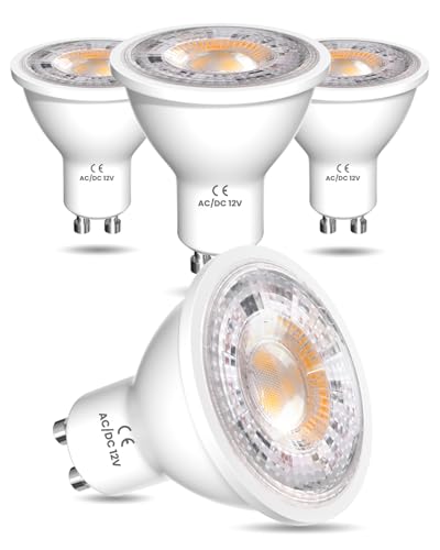 DoRight AC/DC 12V GU10 LED Warmweiss 3W, MR16 Leuchtmittel GU10 3000k 3W Ersetzt 25W Halogen Leuchtmittel 300LM Reflektorlampen, Nicht Dimmbar, 4 Stück von DoRight