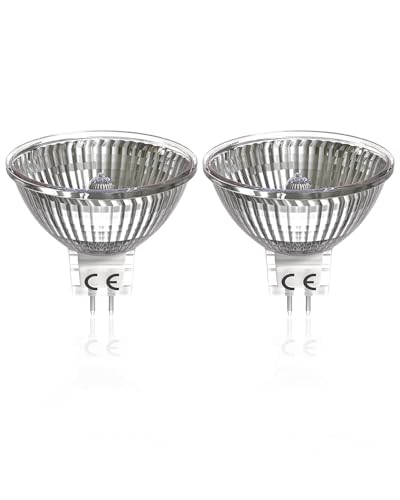 DoRight GU5.3 Halogen 12V 20W, MR16 GU5.3 Halogen Leuchtmittel Warmweiß 2800K 250LM 12V Niederspannung Halogenstrahler für Schienenbeleuchtung, Einbaubeleuchtung, Landschaftsbeleuchtung - 2 Stück DoRight GU5.3 Halogen 12V 20W, MR16 GU5.3 Halogen Leuchtmittel Warmweiß 2800K 250LM 12V Niederspannung Halogenstrahler für Schienenbeleuchtung, Einbaubeleuchtung, Landschaftsbeleuchtung - 2 Stück von DoRight