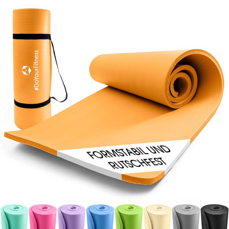 Fitness- und Gymnastikmatte - 183 x 61 x 1 cm - Orange von #DoYourFitness