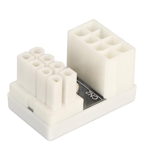 Doact 8-poliger Stecker, PCIE 90-Grad-Adapter STD8B Typ Grafikkartenanschluss Netzteilplatine 8-poliger GPU PCIE U Turn 180-Grad-Winkel-Netzteil für Desktop-Grafikkarte (White) von Doact