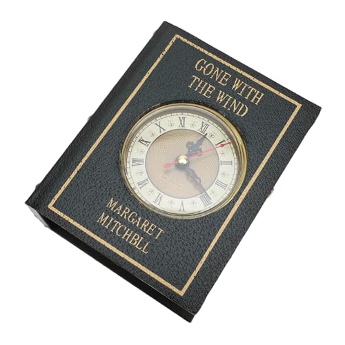 Doact Aufbewahrungsbox für Bücherimitationen, Vintage-Look, Robuste Schmuckaufbewahrungsbox in Buchform mit Uhr für das Wohnzimmer (2806B-05 Dunkelgrün) von Doact