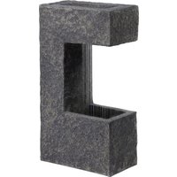 DOBAR Gartenbrunnen, mit Pflanzkasten, BxHxL: 20,5 x 70 x 39 cm, Polyresin - grau von Dobar