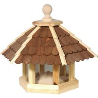 DOBAR Vogelfutterhaus, für Wildvögel, Kiefernholz, natur/braun von Dobar