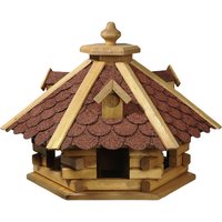 DOBAR Vogelfutterhaus, für Wildvögel, Kiefernholz/Bitumen, rot/braun/dunkelbraun DOBAR Vogelfutterhaus, für Wildvögel, Kiefernholz/Bitumen, rot/braun/dunkelbraun von Dobar