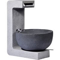 Dobar Gartenbrunnen mit Schale - 52x44x65cm - grau - Polyresin Dobar Gartenbrunnen mit Schale - 52x44x65cm - grau - Polyresin von Dobar