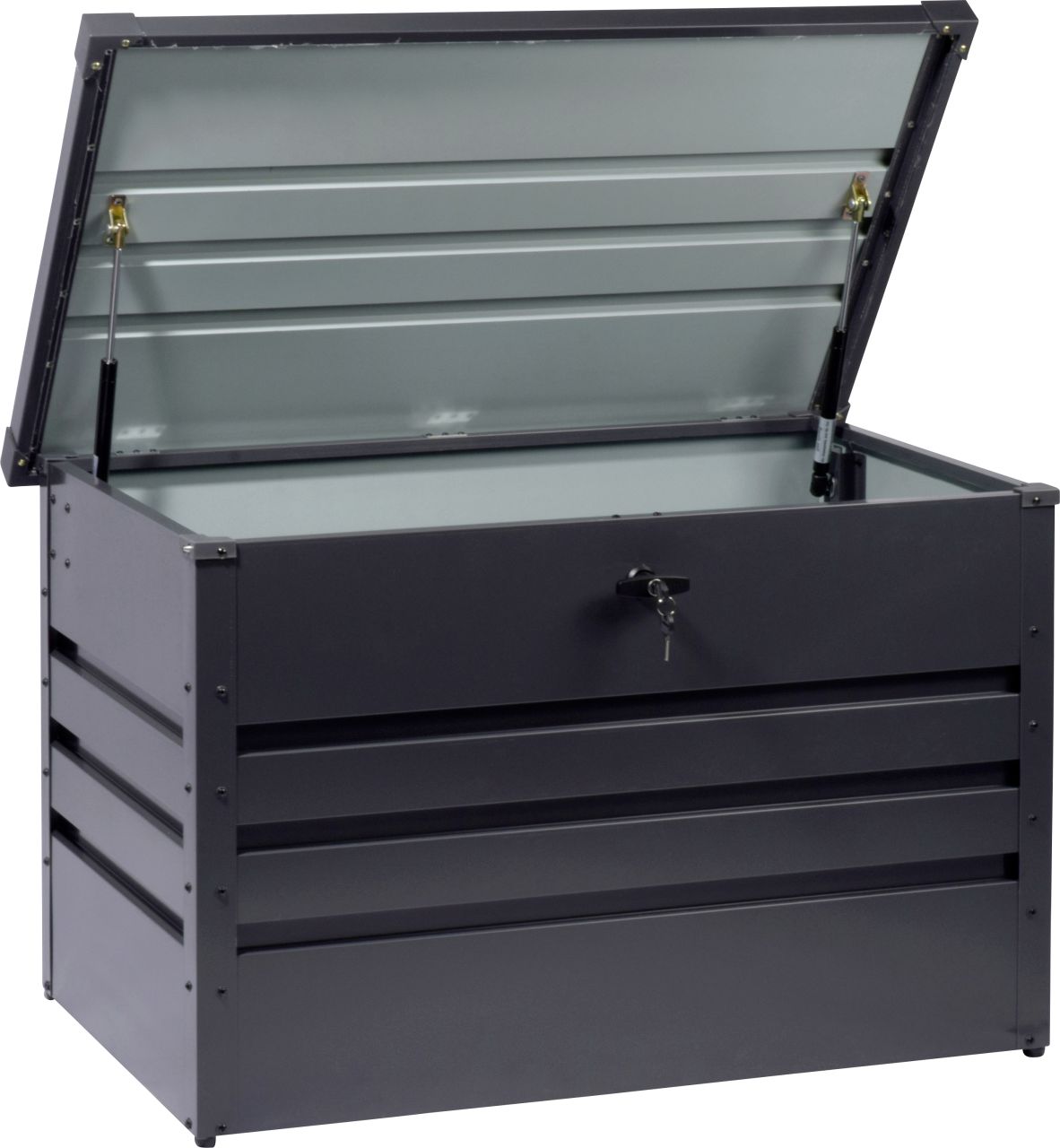 Dobar Gartentruhe aus Metall grau 100 x 61 x 62 cm von Dobar