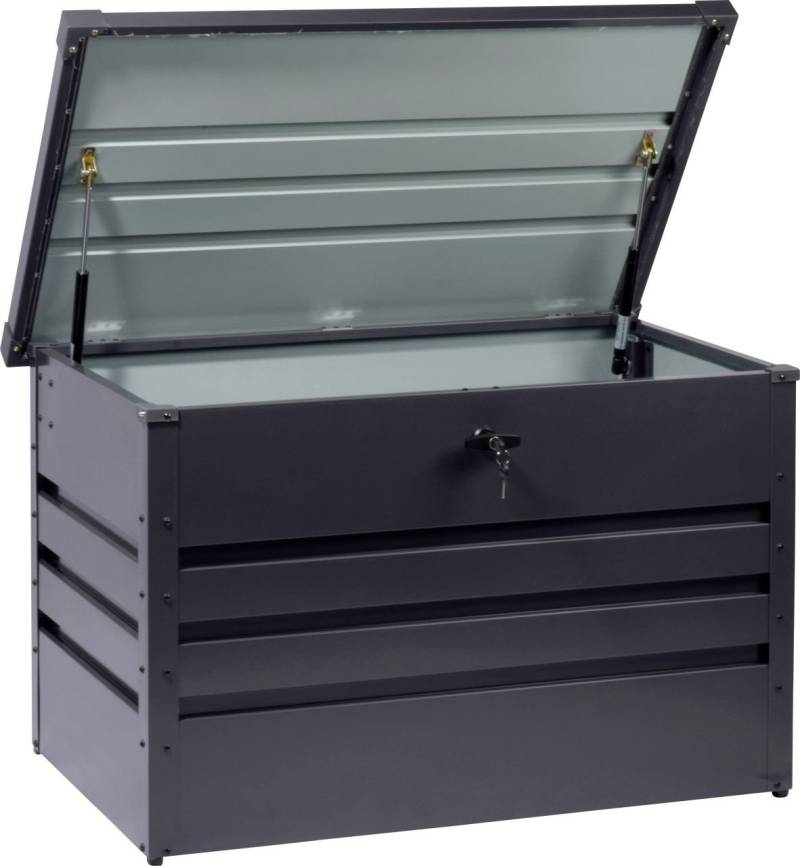 Dobar Gartentruhe aus Metall grau 100 x 61 x 62 cm von Dobar