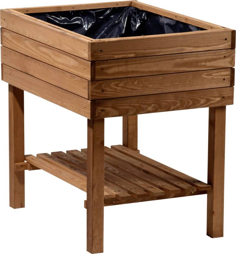Dobar Hochbeet mit Ablage inkl. Pflanzfolie 80 x 58 x 80 cm von Dobar