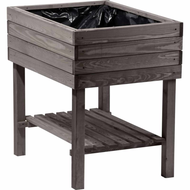 Dobar Hochbeet mit Ablageboden 80 x 58 x 80 cm, Anthrazit von Dobar