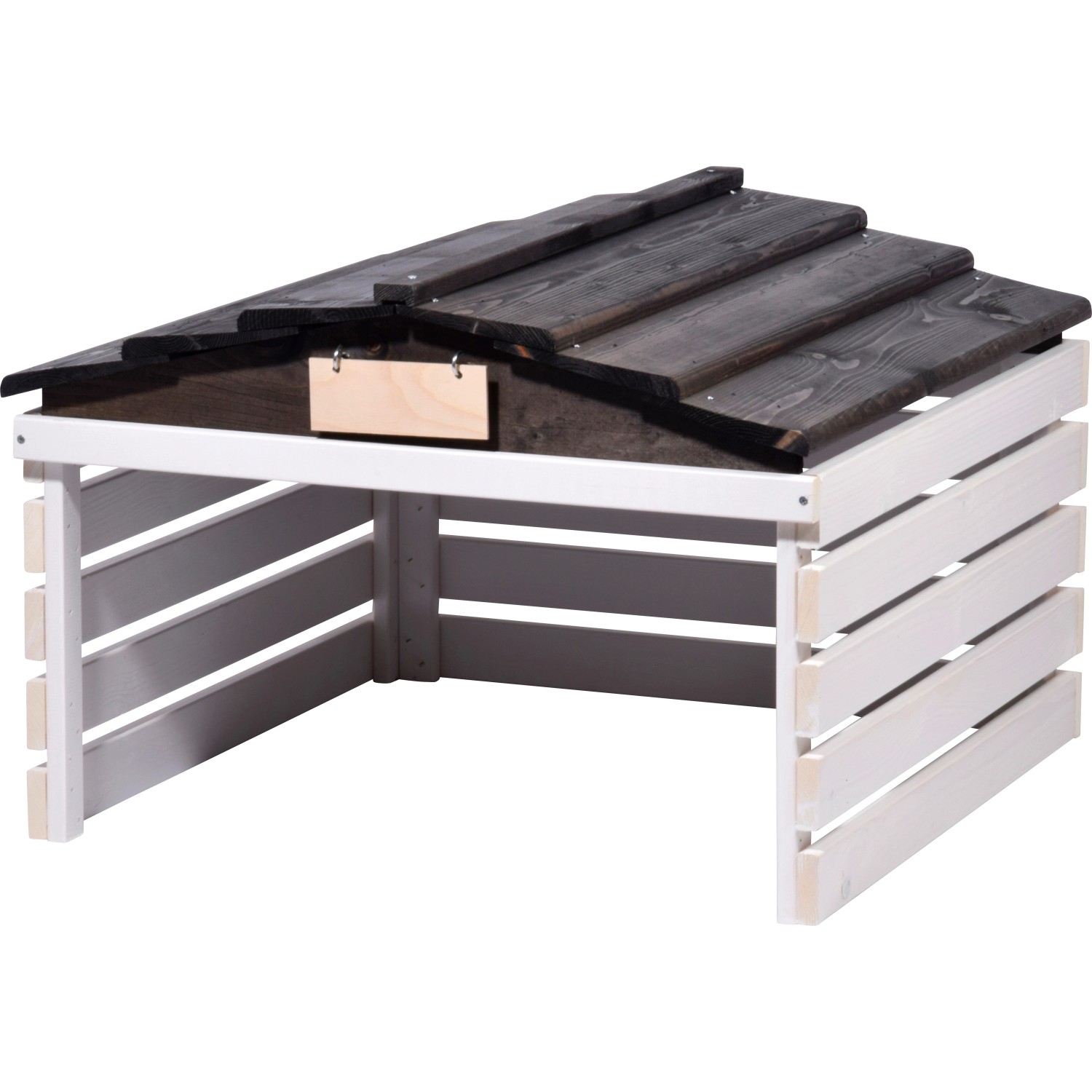 Dobar Mährobotergarage mit abnehmbarem Dach Weiß Schwarz 52,5 x 78,5 x 74 cm Dobar Mährobotergarage mit abnehmbarem Dach Weiß Schwarz 52,5 x 78,5 x 74 cm von Dobar