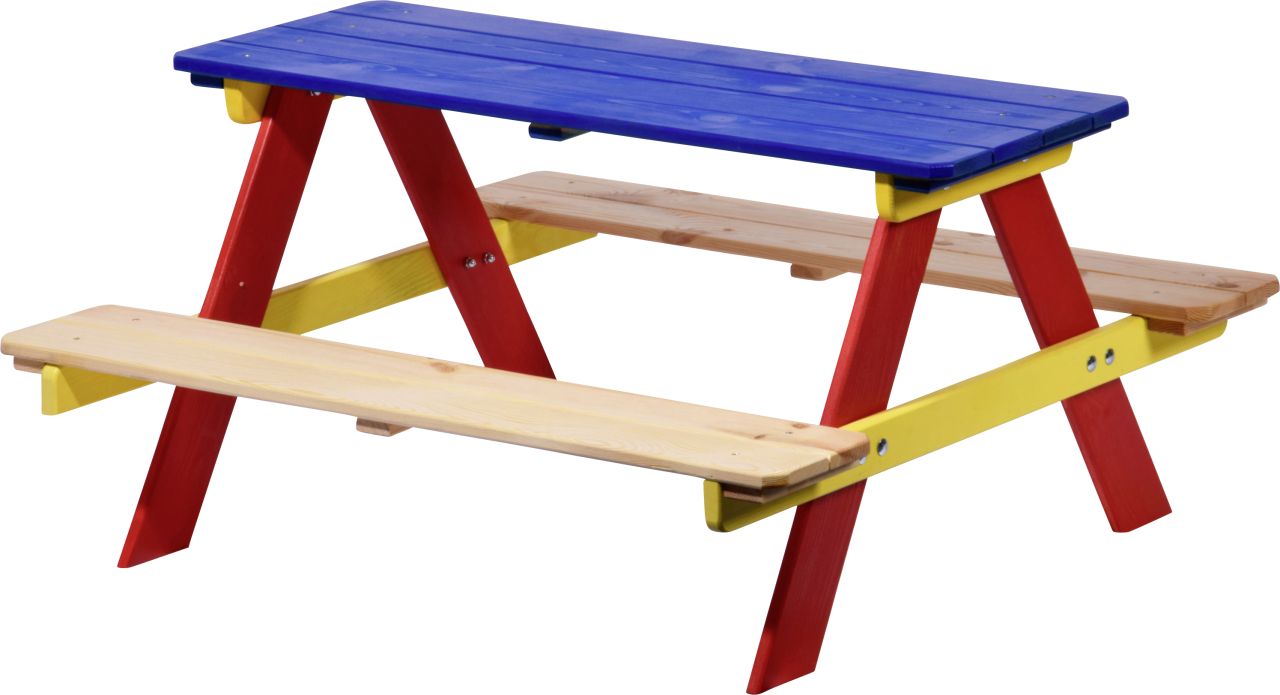 Dobar Sitzbank für Kinder mit Tisch mehrfarbig 85 x 90 x 45 cm von Dobar