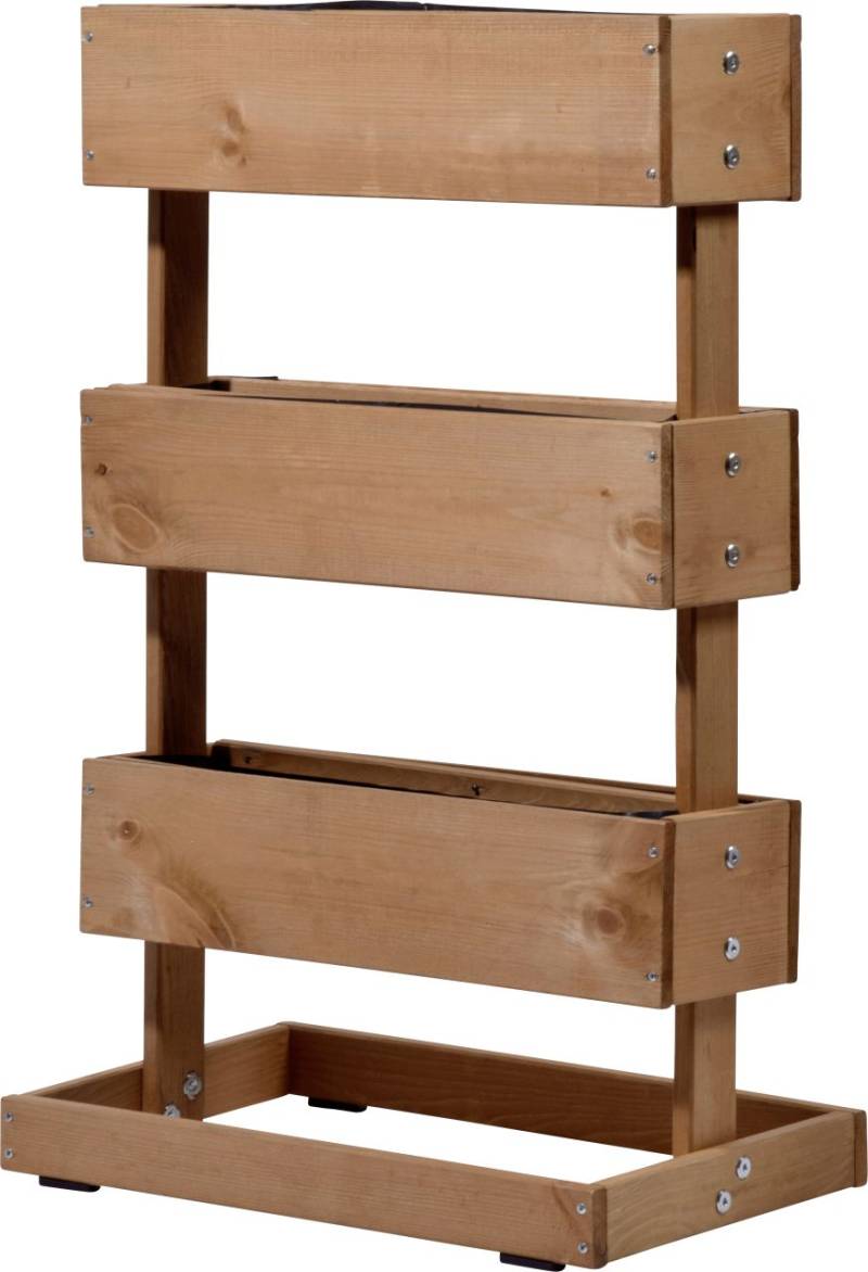Dobar Vertikalbeet mit 3 Pflanzkästen Kiefer 49,5 x 30 x 78 cm von Dobar