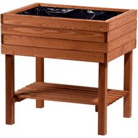 Hochbeet inkl. Pflanzfolie, braun von Dobar