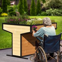 dobar Hochbeet ""Wheely" Gr. XXL" Das Hochbeet ist ca. 112 x 112 x 94 cm (L x B x H) groß von Dobar