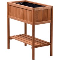 Hochbeet aus Holz mit Ablageboden von Dobar