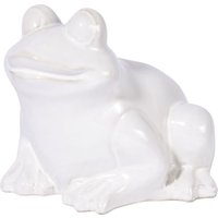 dobar Keramik-Gartenfigur Frosch, Weiß, Gr. M von Dobar