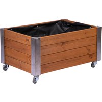 Rollbares Hochbeet "Rollfi" braun von Dobar