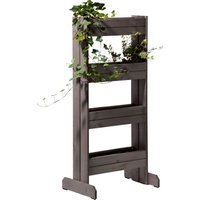 Vertikalbeet mit 4 Pflanzkästen, Anthrazit von Dobar