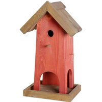 Vogelhaus mit Nistkasten, rot-braun von Dobar