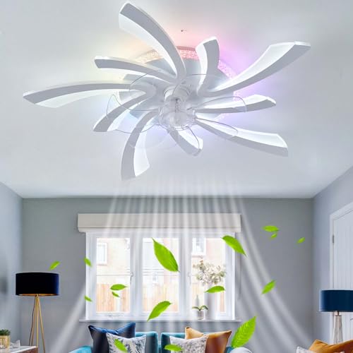 Dobecd RGB Deckenventilator Mit Beleuchtung Blume Dimmbares Weißes Timer Speicherfunktion Deckenleuchte Mit Ventilator Leise Intelligentes Deckenventilator Lampe 77cm Dobecd RGB Deckenventilator Mit Beleuchtung Blume Dimmbares Weißes Timer Speicherfunktion Deckenleuchte Mit Ventilator Leise Intelligentes Deckenventilator Lampe 77cm von Dobecd