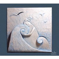 Wanddekor, Keramik, Keramikplatte, Meer, Blau, Auf Bestellung Wanddekor, Keramik, Keramikplatte, Meer, Blau, Auf Bestellung von DobrCeramics