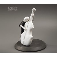 statuette, Skulptur, Figur, Keramik Musik, Musiker, Schwarz Weiß, Auf Bestellung von DobrCeramics