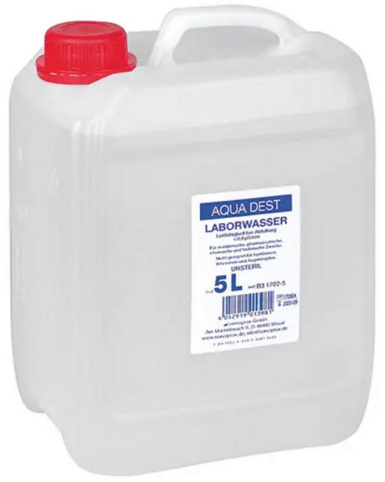 DocMed Destilliertes Wasser Aqua Dest-Laborwasser, Spar-Set, Vielseitig zu gebrauchen, besonders rein von DocMed