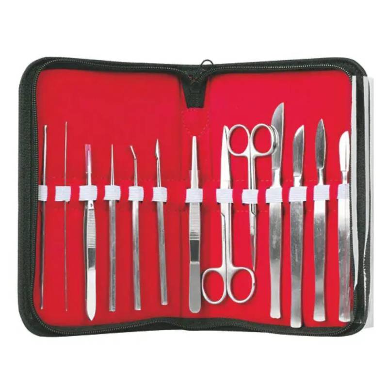 DocMed Messer-Set Studenten Präparier-Set (Präparier-Set für Ausbildung und Studium, 13-tlg., 13-teiliges oder 9-teilig Set), Instrumente aus rostfreiem, langlebigem Edelstahl von DocMed