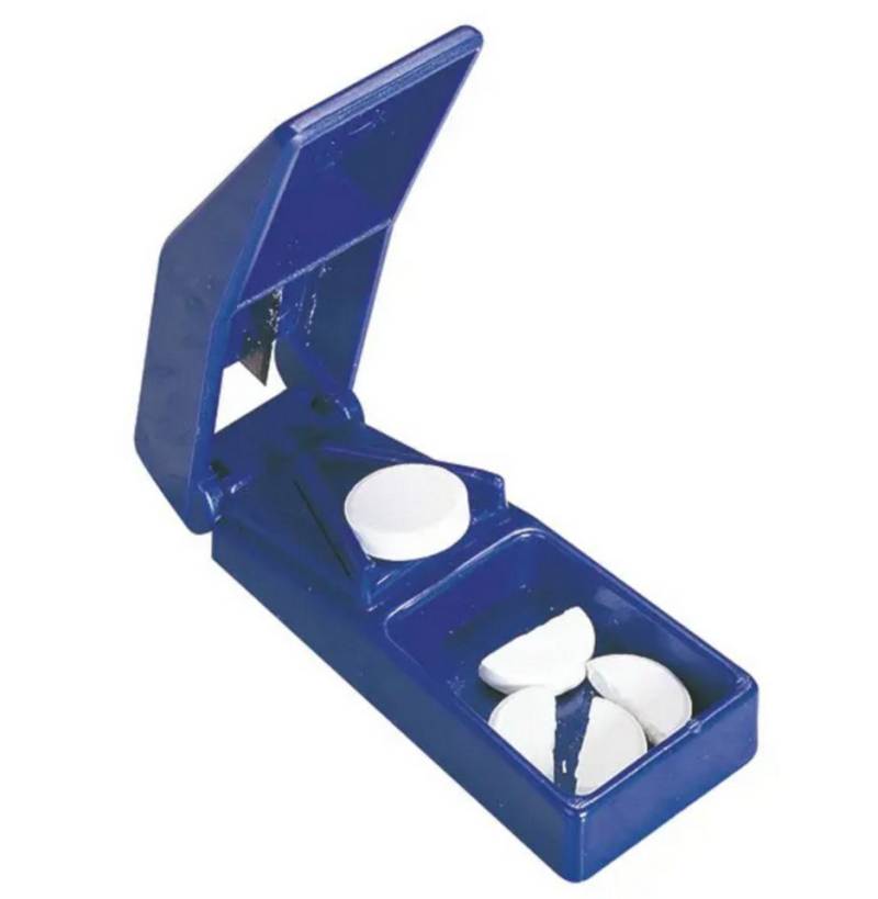 DocMed Pillendose Tablettenzerkleinerer (Pillenzerkleinerer, Mit scharfer und stabiler klinge zum teilen der Tablette), erleichtert die Einnahme durch halbieren großer Tabletten von DocMed