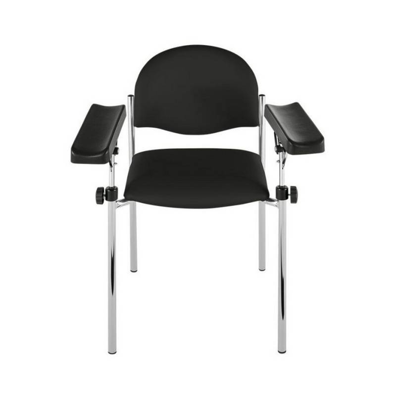DocMed Stuhl Blutentnahmestuhl HAEMO-LINEA Vario Ecco Schwarz oder Beige (1 St), Zwei Armauflagen aus Integralschaum, Ergonomisches Rückenpolster von DocMed