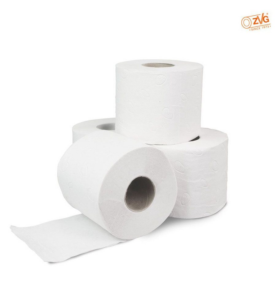 DocMed Toilettenpapier Toilettenpapier, Tissue mit Dekorprägung (Zwei Varianten 2-lagig oder 3-lagig 8-St. Hohe Blattanzahl, weich und Nachhaltig), 8x8 Rollen von DocMed