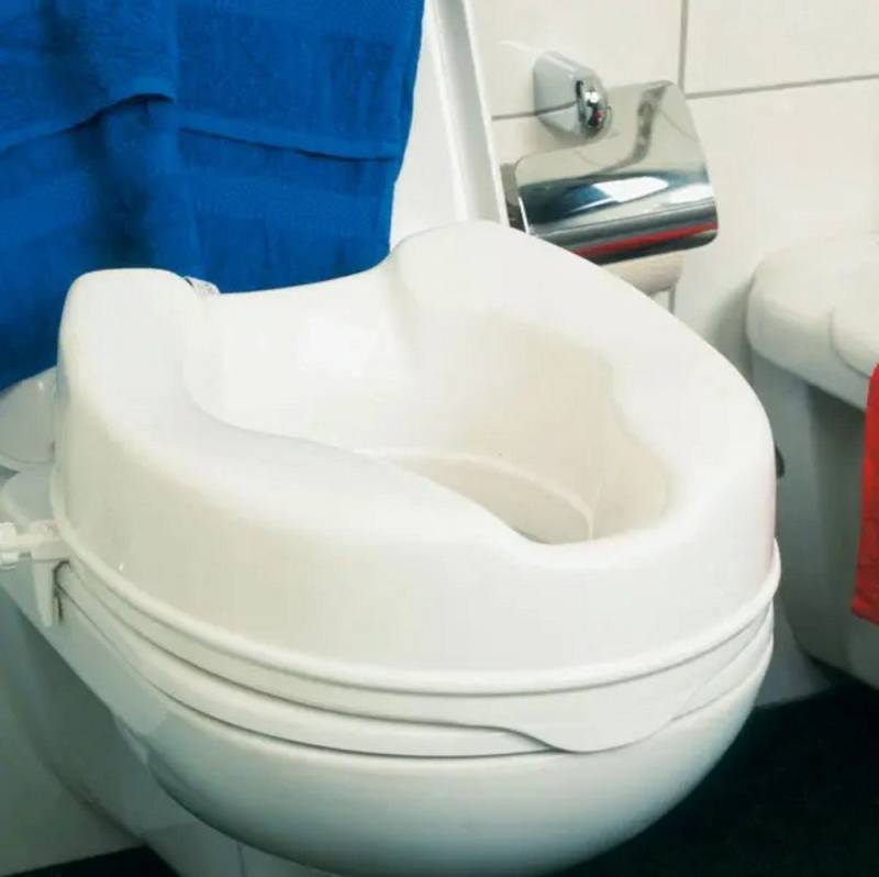 DocMed Toilettensitzerhöhung Savanah Toilettensitz, 15 cm, Angenehmes Sitzgefühl, Einfache & sichere Befestigung von DocMed