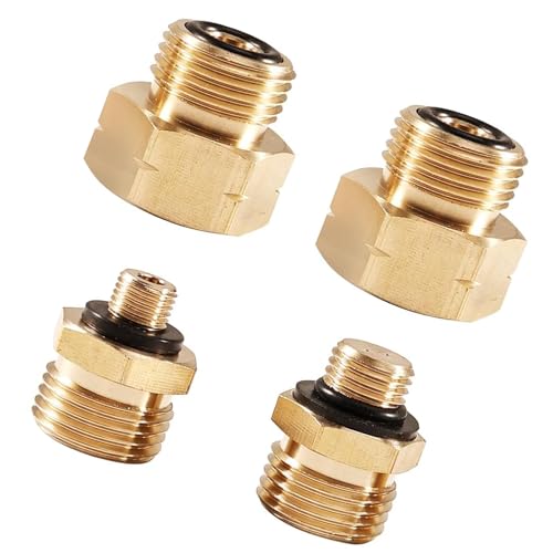 Docache 4 Stück Gasflaschen Fülladapter Set, Messing Gasflaschen Adapter für Europa, zum Befüllen Deutscher Gasflaschen im Ausland, kompakt und leicht zu tragen (B) von Docache