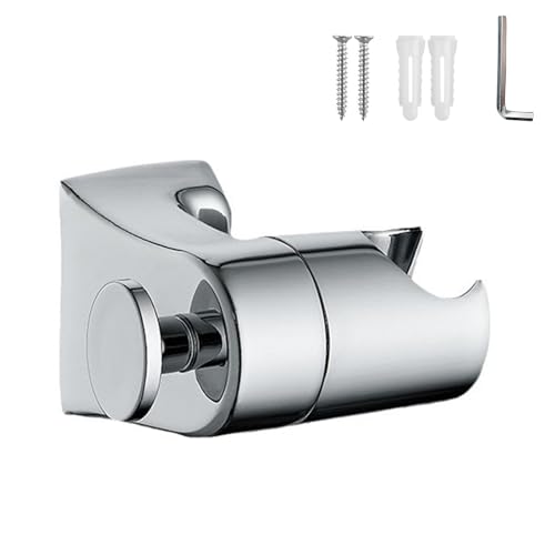 Docache Schwerlast Duschhalterung Handbrause Halterung 360° Duschkopfhalterung Duschbrause Verbessertes Duschkopf halter Halterung Brausehalter Verstellbar Duschkopf mit Montagezubehör (Silber) von Docache