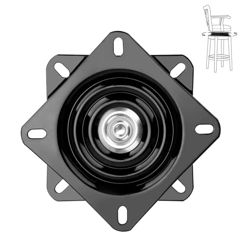 Docache Universal Möbel Drehteller, 360° Grad Swivel,möbel drehteller eckig Drehbeschlag Drehteller Kugelgelagert für Anzeigen-Regal und Möbel küche Schreibtisch Esstisch 6 Zoll(Schwarz) von Docache