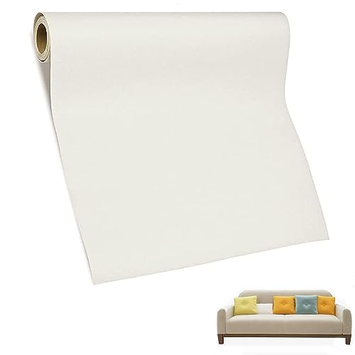 Docache LederReparatur Set, Leder Patch Selbstklebend, 60 x 137cm Leder Patch Kit, Leder Reparatur Patch, Kunstleder Selbstklebende Leder Reparatur Set für Sofas, Autositze, Bürostuhl (Milchig weiß) von Docache