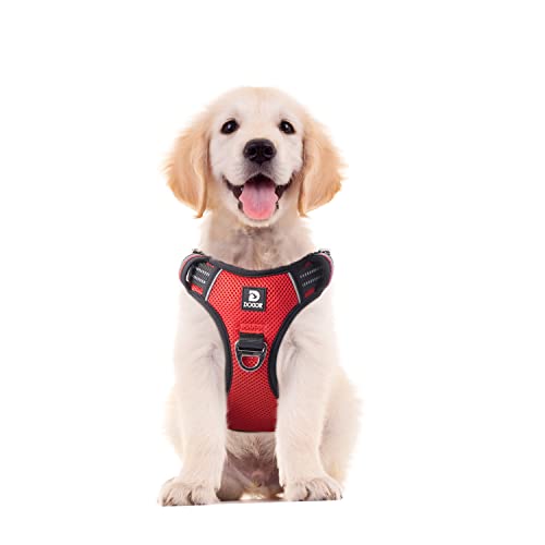 Dociote Hundegeschirr für Mittelgrosse Grosse Hunde - Sicherheitsgeschirr mit Griff & Reflektorstreifen No Pull Geschirr S Mesh Rot Dociote Hundegeschirr für Mittelgrosse Grosse Hunde - Sicherheitsgeschirr mit Griff & Reflektorstreifen No Pull Geschirr S Mesh Rot von Dociote