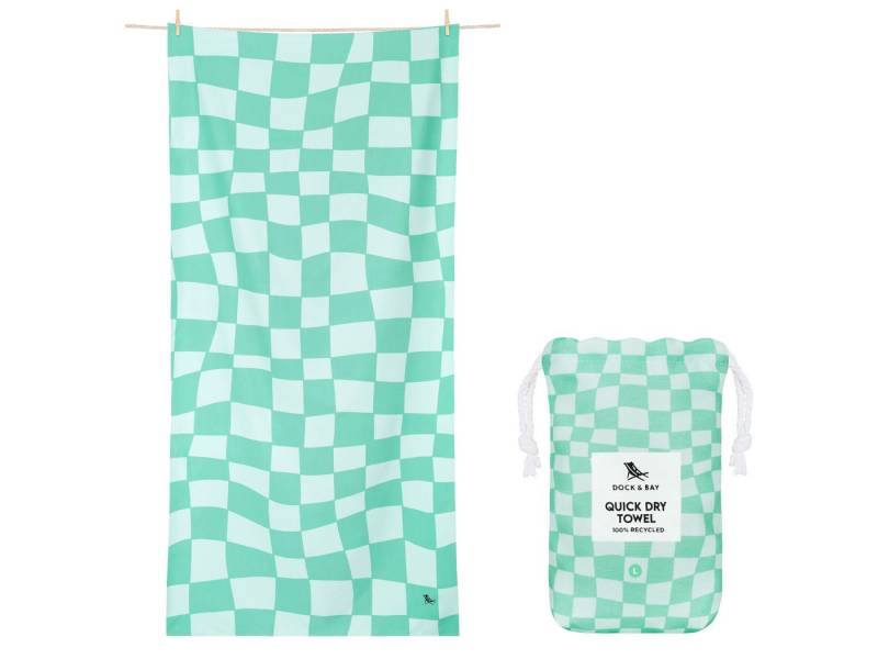 Dock & Bay LTD c/o Strandtuch Beach Towel L Check Mate 160x90cm, Polyester (TOWLB-DES-LG-CHECKMT) von Dock & Bay LTD c/o