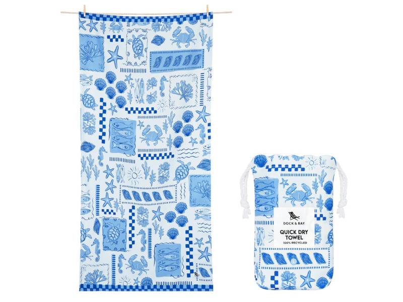 Dock & Bay LTD c/o Strandtuch Beach Towel L Grecian Shores 160x90cm, Polyester (TOWLB-DES-LG-GRECSHR) von Dock & Bay LTD c/o