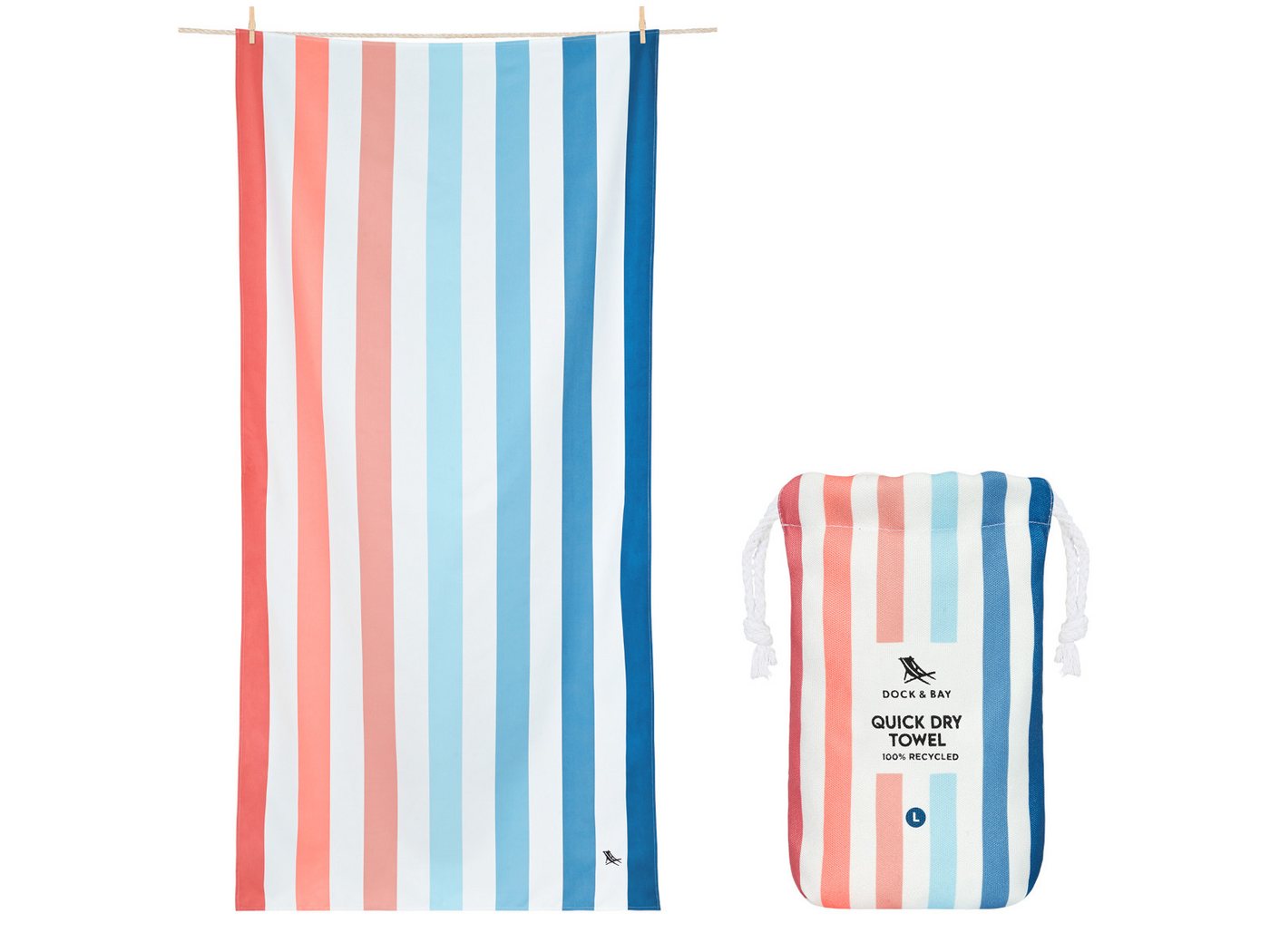 Dock & Bay LTD c/o Strandtuch Beach Towel L Sand to Sea 160x90cm, Polyester (TOWLB-SUM-LG-SANDSEA) von Dock & Bay LTD c/o
