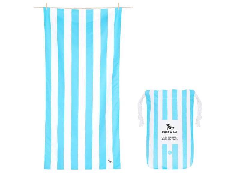 Dock & Bay LTD c/o Strandtuch Beach Towel L Tulum Blue 160x90cm, Polyester (TOWLB-CAB-LG-LTBLU-R) von Dock & Bay LTD c/o