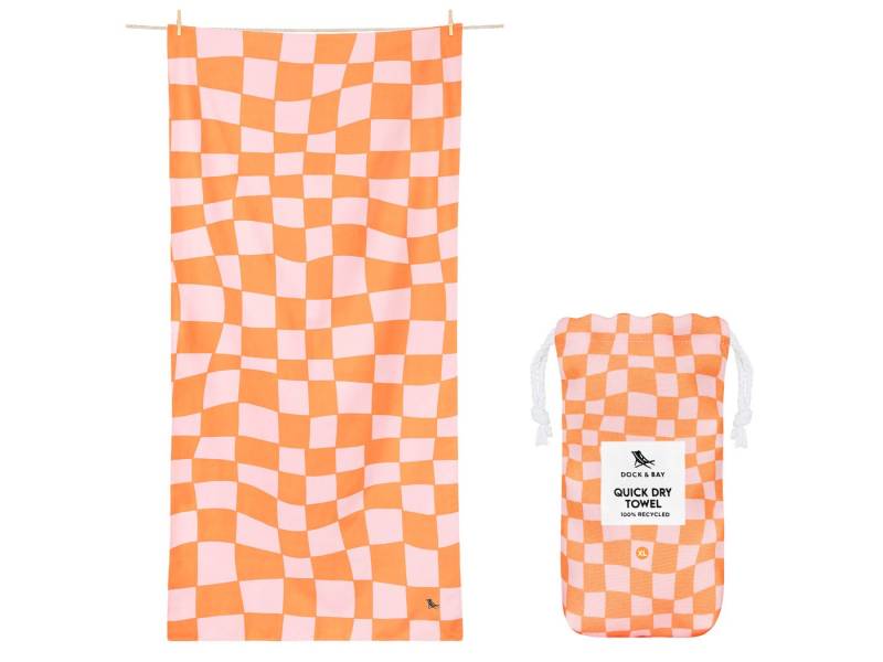 Dock & Bay LTD c/o Strandtuch Beach Towel XL Groovy Check 200x90cm, Polyester (TOWLB-DES-XL-GROOVCH) von Dock & Bay LTD c/o