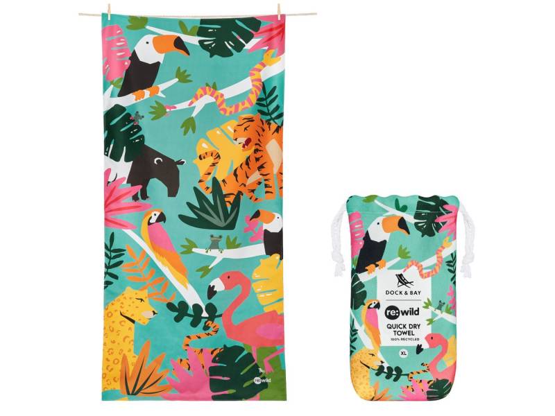 Dock & Bay LTD c/o Strandtuch Beach Towel XL Wild Things 200x90cm, Polyester (TOWLB-DOB-XL-WILDTHG) von Dock & Bay LTD c/o