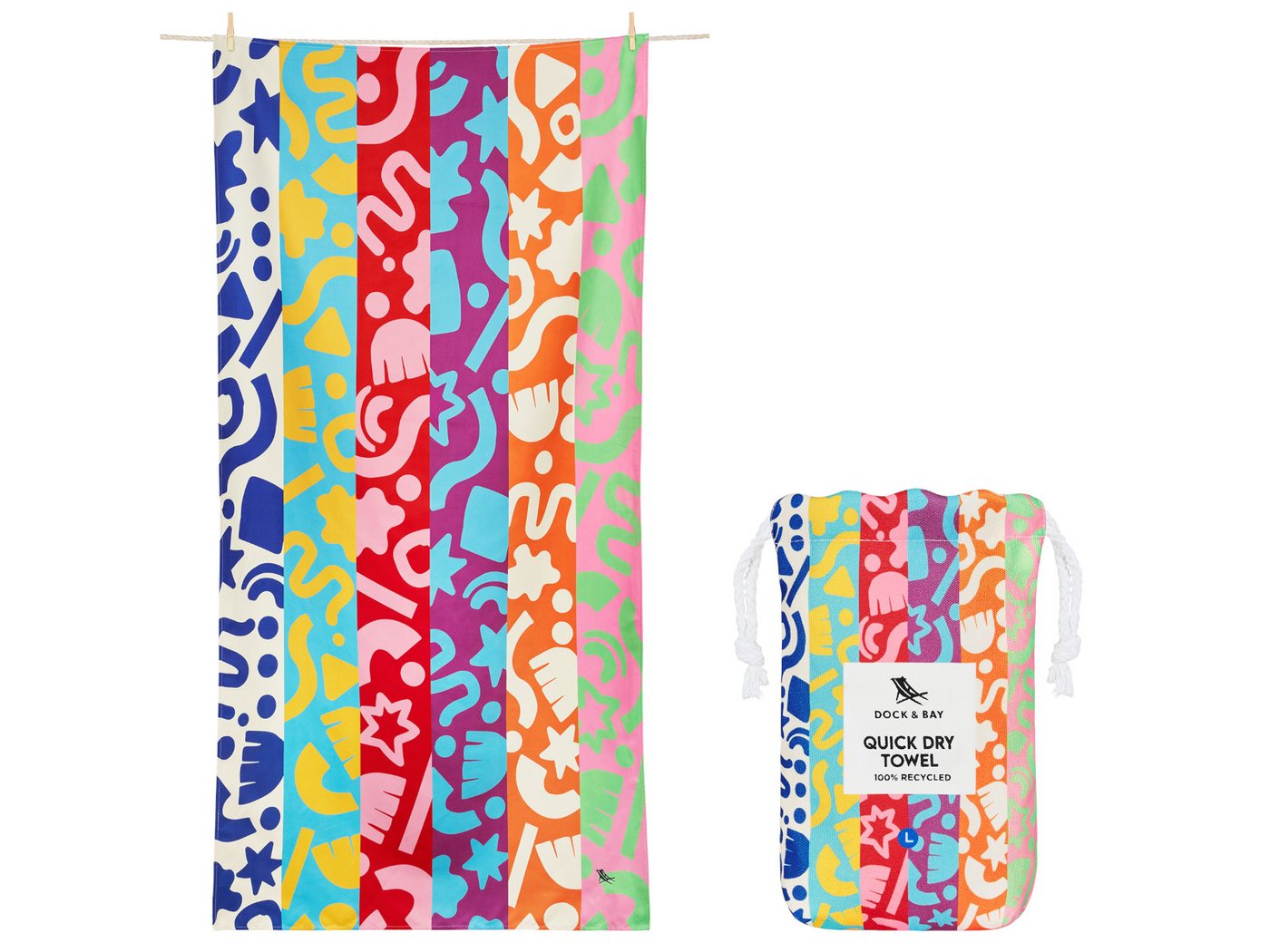 Dock & Bay LTD c/o Strandtuch Kids Beach Towel L Power of Positivity 160x90cm, Polyester (TOWLB-KID-LG-POWPOS) von Dock & Bay LTD c/o