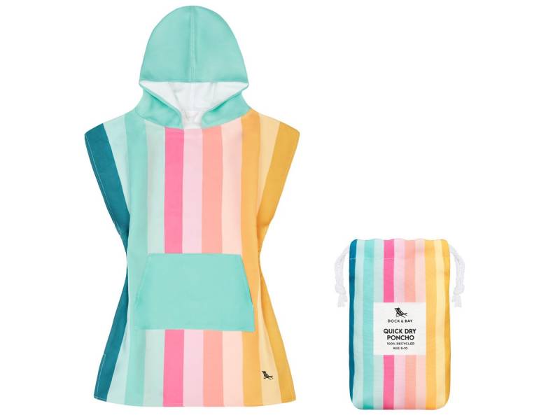 Dock & Bay LTD c/o Strandtuch Kinder-Badeponcho Coastal Candy 66x49cm, Polyester (PONCHK-SUM-SM-CSTCANDY) von Dock & Bay LTD c/o