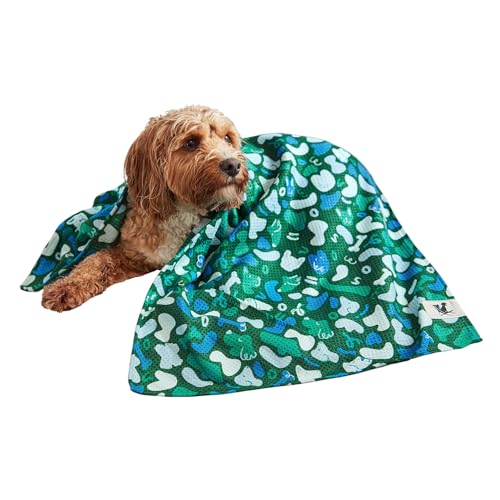 Dock & Bay Hundehandtuch - Besonders saugfähig und schnell trocknendes Handtuch mit Tragetasche - 100% recycelt - Where's Woofy, Medium (90x50cm, 35x19) von Dock & Bay