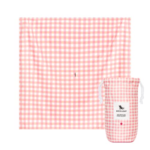 Dock & Bay Picknickdecke - Schnell trocknend und wasserfest - 100% recycelte Materialien - Large (170x170cm) - Strawberries & Cream von Dock & Bay